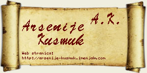 Arsenije Kusmuk vizit kartica
